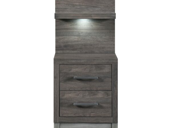 1577DG-4P* Night Stand with Wall Panel