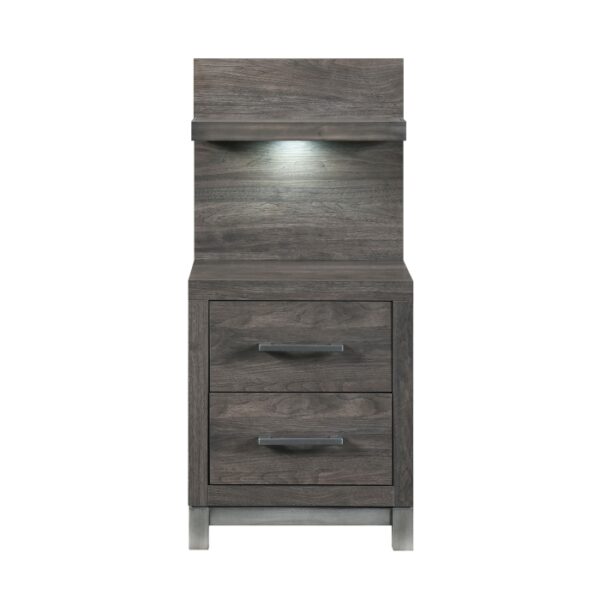 1577DG-4P* Night Stand with Wall Panel
