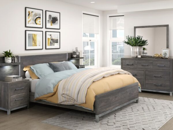 1577DG Bedroom Zephyr Collection 4pc Set (QB+NS+DR+MR)