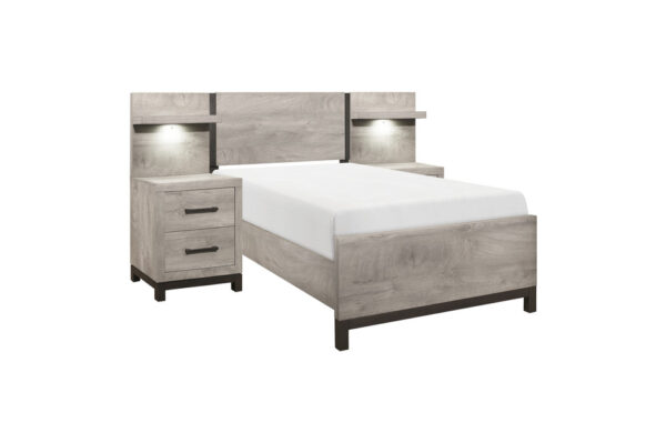 1577 Bedroom Zephyr Collection 4pc Set (QB+NS+DR+MR)