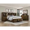 HE-1592-1  Queen Platform Bed with Footboard Storage