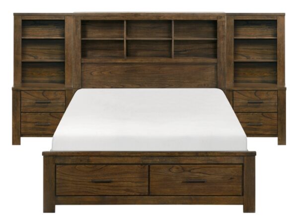 HE-1592-1WB  5pc Set Queen Wall Platform Bed (QB+2NS+2NS-P)