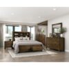 HE-1592-1  Queen Platform Bed with Footboard Storage