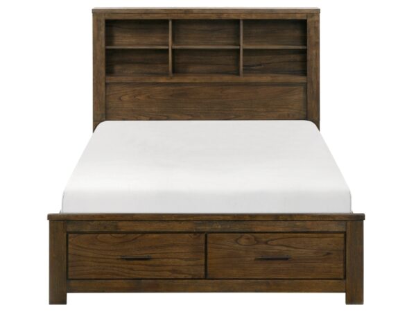 HE-1592-1  Queen Platform Bed with Footboard Storage