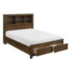 HE-1592-1  Queen Platform Bed with Footboard Storage