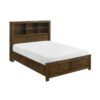 HE-1592-1  Queen Platform Bed with Footboard Storage