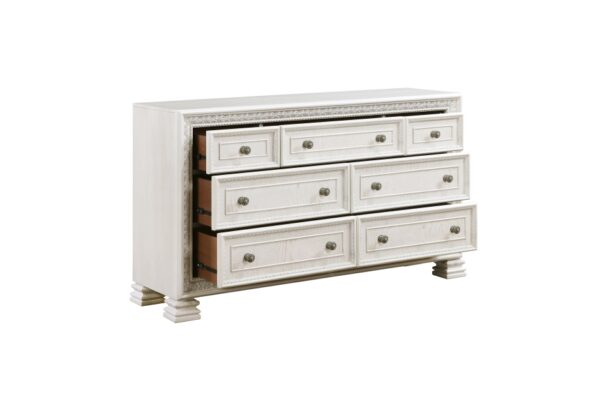 1596 Bedroom Theodora Collection 4pc Set (QB+NS+DR+MR)
