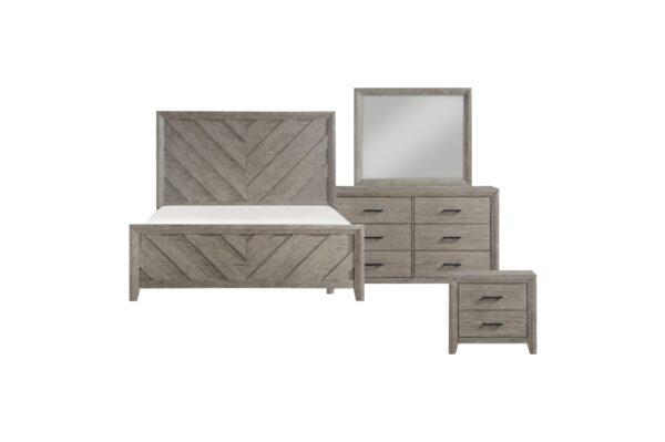 1598 Bedroom Silas Collection 4pc Set (QB+NS+DR+MR)