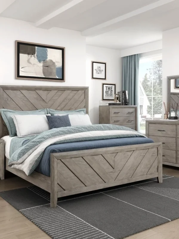1598 Bedroom Silas Collection 4pc Set (QB+NS+DR+MR)
