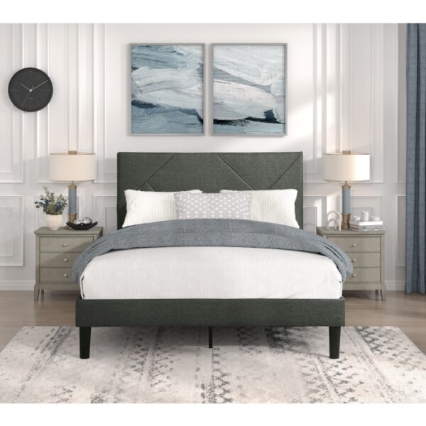 HE-1610GY-1  Queen Platform Bed