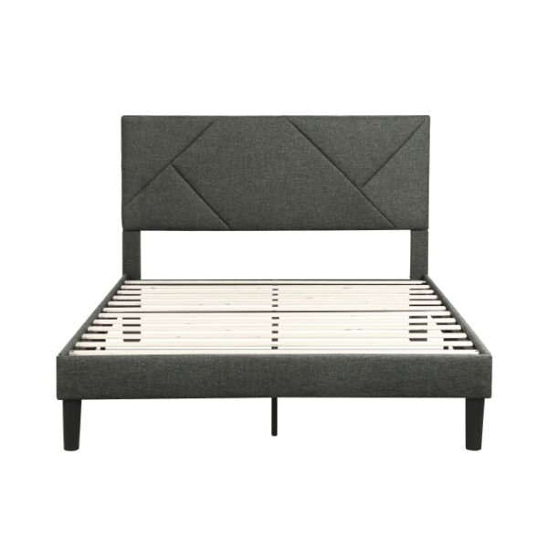 HE-1610GY-1  Queen Platform Bed