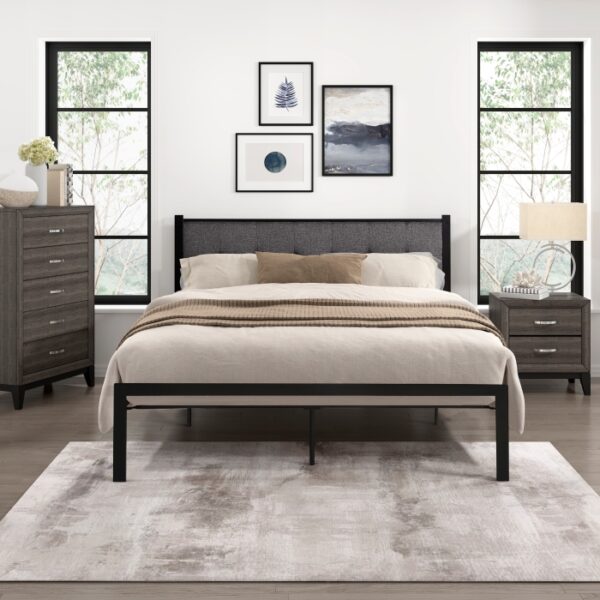 HE-1612-1  Queen Platform Bed