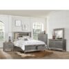 HE-1616-1  Queen Platform Bed with Footboard Storage, LED Lighting