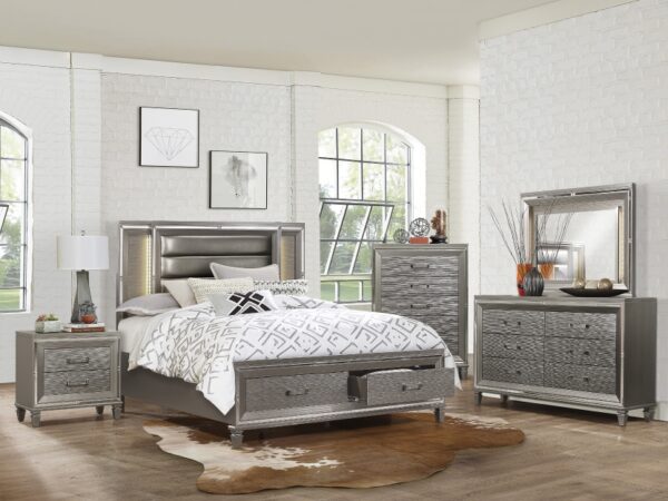 1616 Bedroom Tamsin Collection 4pc Set (QB+NS+DR+MR)