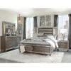 HE-1616-1  Queen Platform Bed with Footboard Storage, LED Lighting