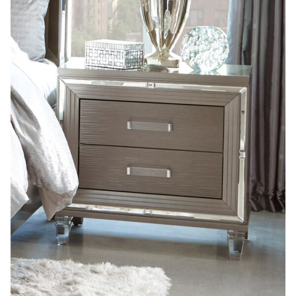 1616-4AC NIGHT STAND, ACRYLIC FRONT LEG