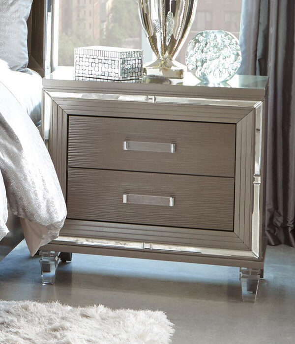 1616-4AC NIGHT STAND, ACRYLIC FRONT LEG