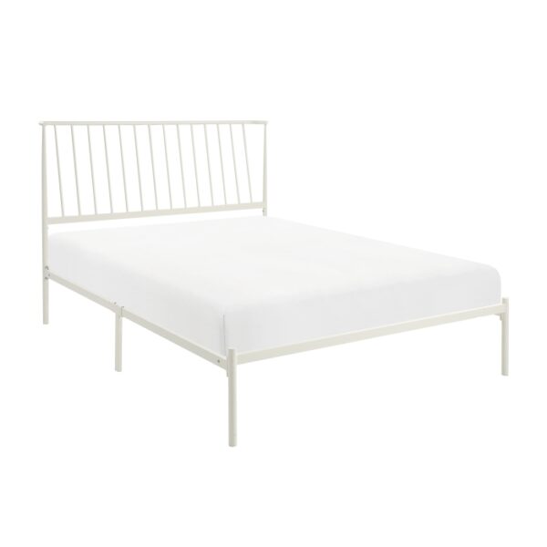 HE-1630WH-1  Queen Metal Platform Bed