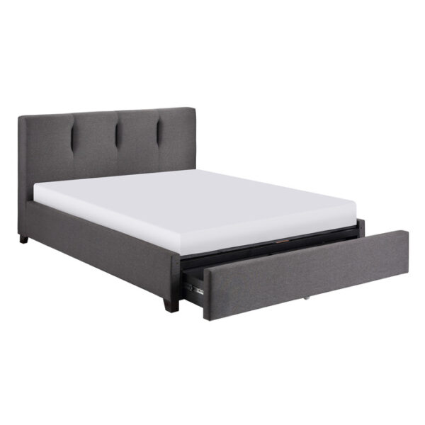 HE-1632GH-1DW  Queen Platform Bed with Storage Footboard