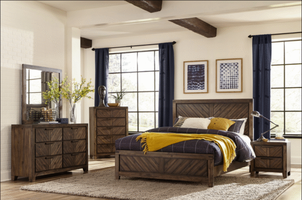 1648 Bedroom Parnell Collection 4pc Set (QB+NS+DR+MR)