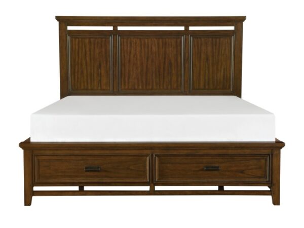 HE-1649-1  Queen Platform Bed with Footboard Storage