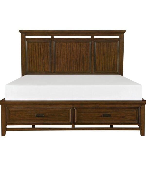HE-1649-1  Queen Platform Bed with Footboard Storage