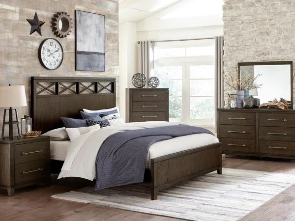 1669 Bedroom Griggs Collection 4pc Set (QB+NS+DR+MR)