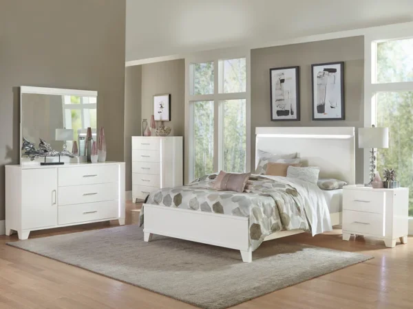 1678W Bedroom Kerren Collection 4pc Set (QB+NS+DR+MR)