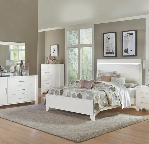 1678W Bedroom Kerren Collection 4pc Set (QB+NS+DR+MR)