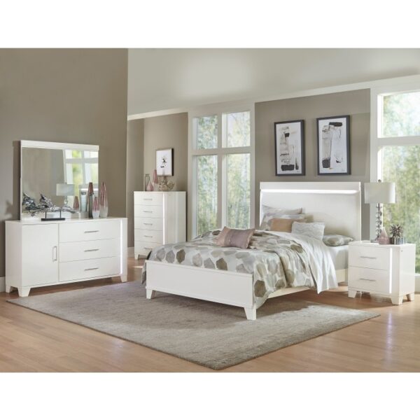 HE-1678W-1  Queen Bed, LED Lighting