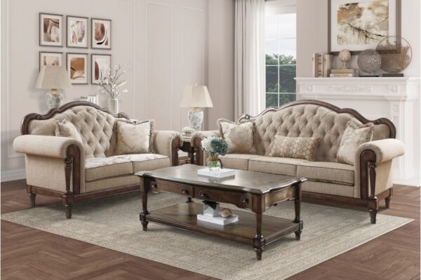 16829 Seating-Heath Court Collection 2pc Set: Sofa, Love