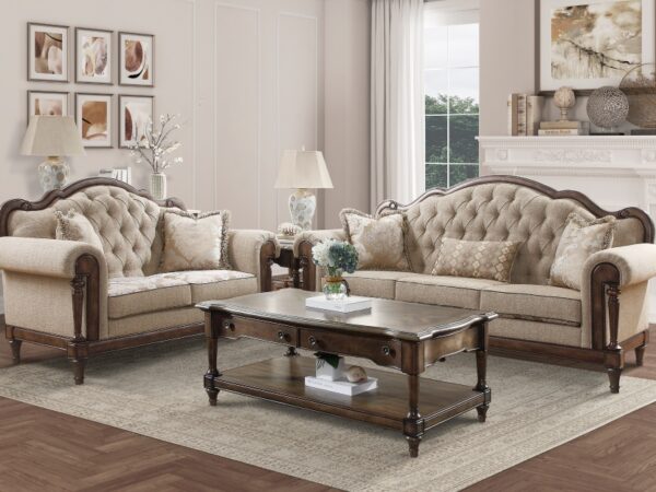 16829 Seating-Heath Court Collection 2pc Set: Sofa, Love