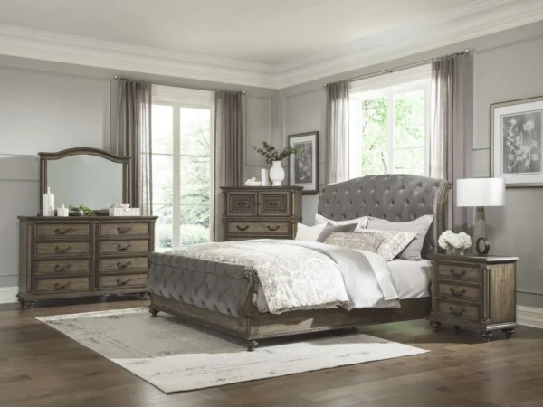 1693 Bedroom Rachelle Collection 4pc Set (QB+NS+DR+MR)