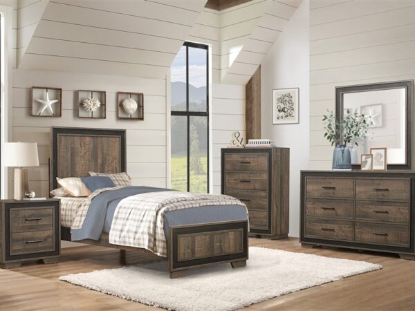 1695 Bedroom Ellendale Collection 4pc Set (QB+NS+DR+MR)