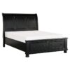 HE-1714BK-1  Queen Sleigh Platform Bed with Footboard Storage