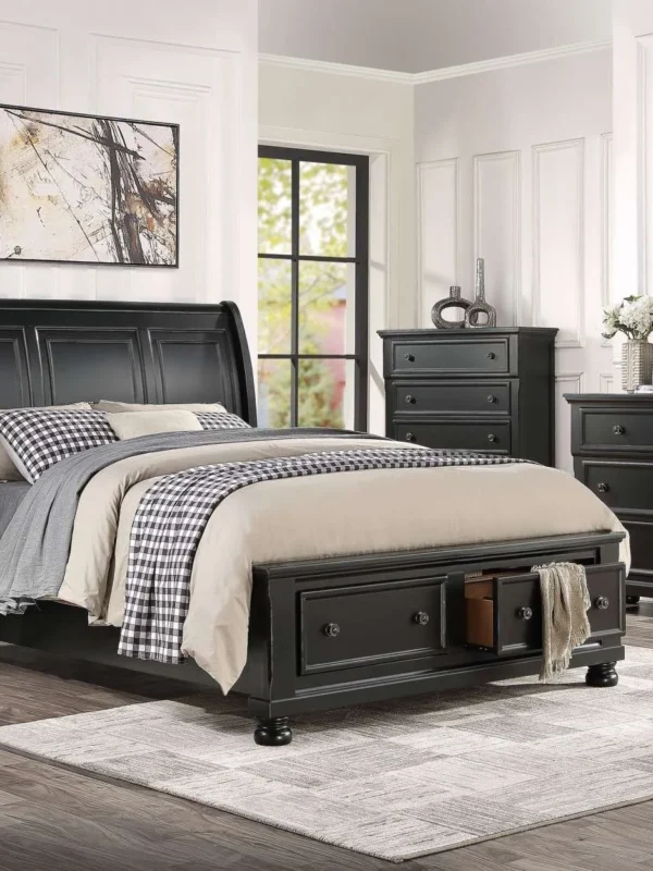 1714BK Bedroom Laurelin Collection 4PC SET: 1QB,1NS,1DR,1MR