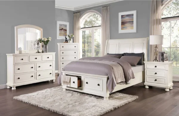 1714W Bedroom Laurelin Collection 4PC SET: 1QB,1NS,1DR,1MR
