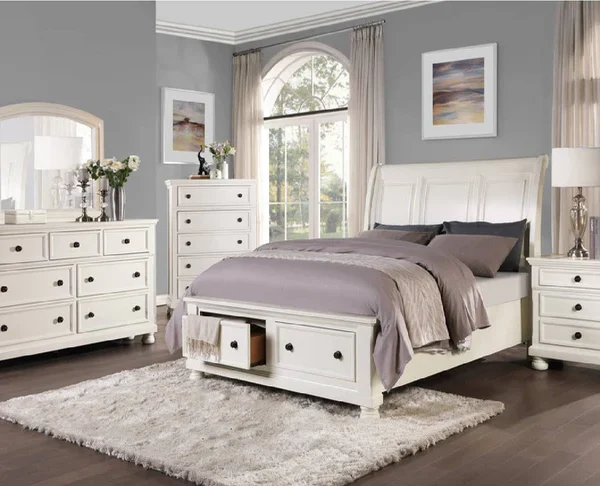 1714W Bedroom Laurelin Collection 4PC SET: 1QB,1NS,1DR,1MR