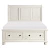 HE-1714W-1  Queen Sleigh Platform Bed with Footboard Storage