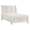HE-1714W-1  Queen Sleigh Platform Bed with Footboard Storage