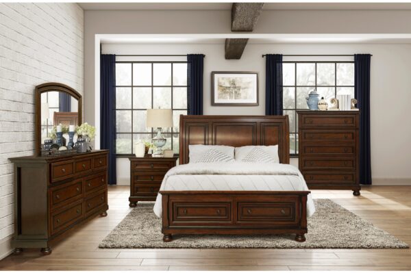 1718BRN Bedrooo Begonia Collection 4PC SET: 1QB,1NS,1DR,1MR