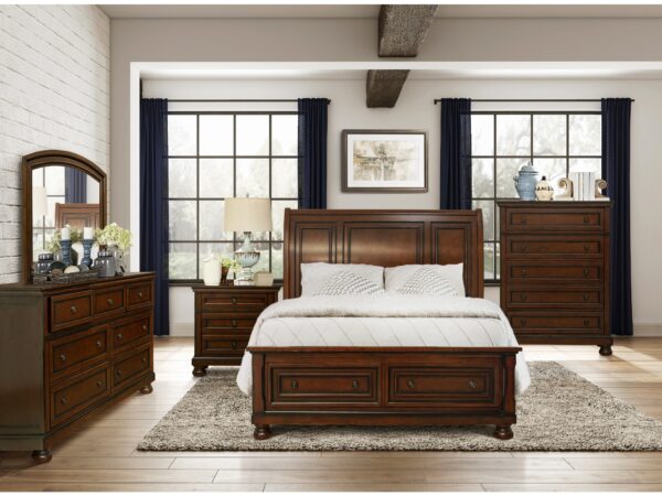 1718BRN Bedrooo Begonia Collection 4PC SET: 1QB,1NS,1DR,1MR