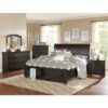 HE-1718GY-1  Queen Platform Bed with Footboard Storage