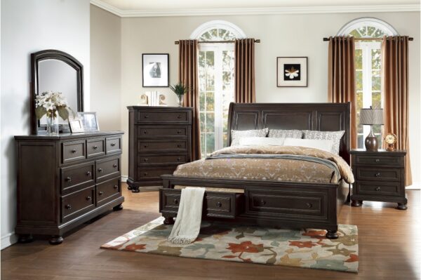 1718GY Bedroom Begonia Collection 4pc Set (QB+NS+DR+MR)