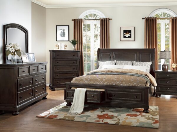 1718GY Bedroom Begonia Collection 4pc Set (QB+NS+DR+MR)