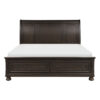 HE-1718GY-1  Queen Platform Bed with Footboard Storage