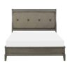 *(3) E. KING SLEIGH BED, GRY