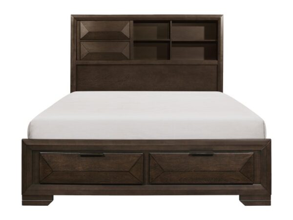 HE-1753-1  Queen Platform Bed with Footboard Storage