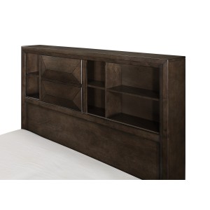 HE-1753-1  Queen Platform Bed with Footboard Storage