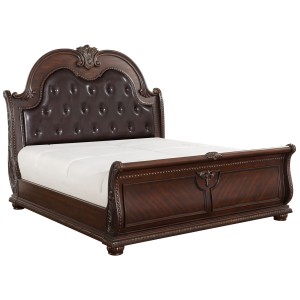 HE-1757-1  Queen Sleigh Bed